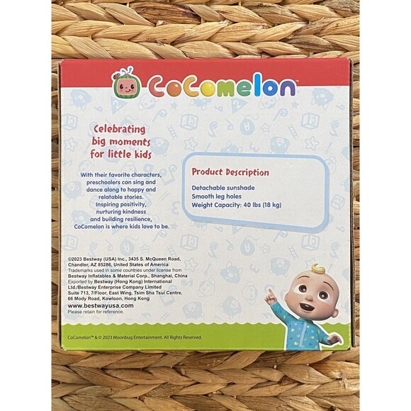 Cocomelon Float Pool Float Raft Shaded Covered Ages 1-2 New Next Day Shipping - Picture 2 of 4